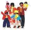 11" Doll Family (African-American) - Includes 6 Dolls with Wardrobes