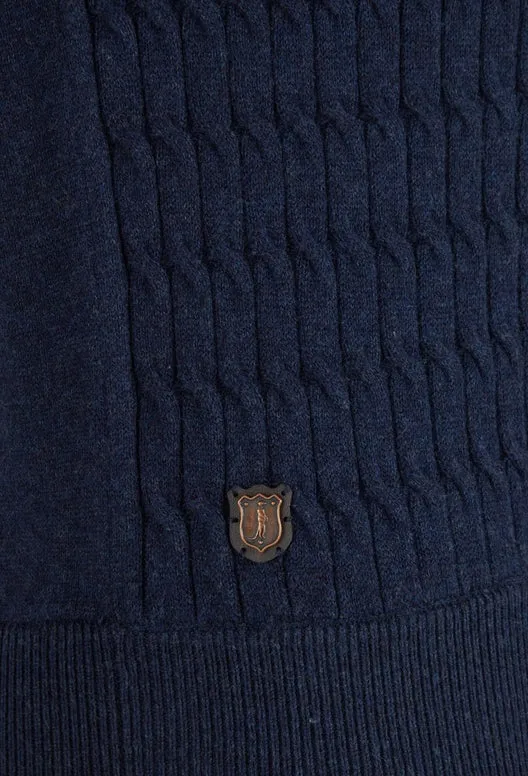 6th Sense Diego Half Zip Sweater - Navy