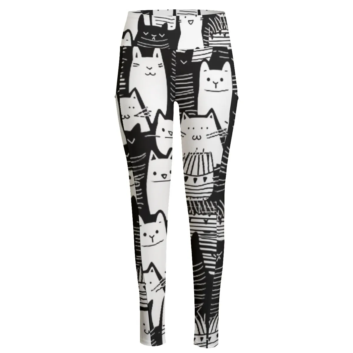 All-Over Print Women's High Waist Leggings With Side Pocket 169