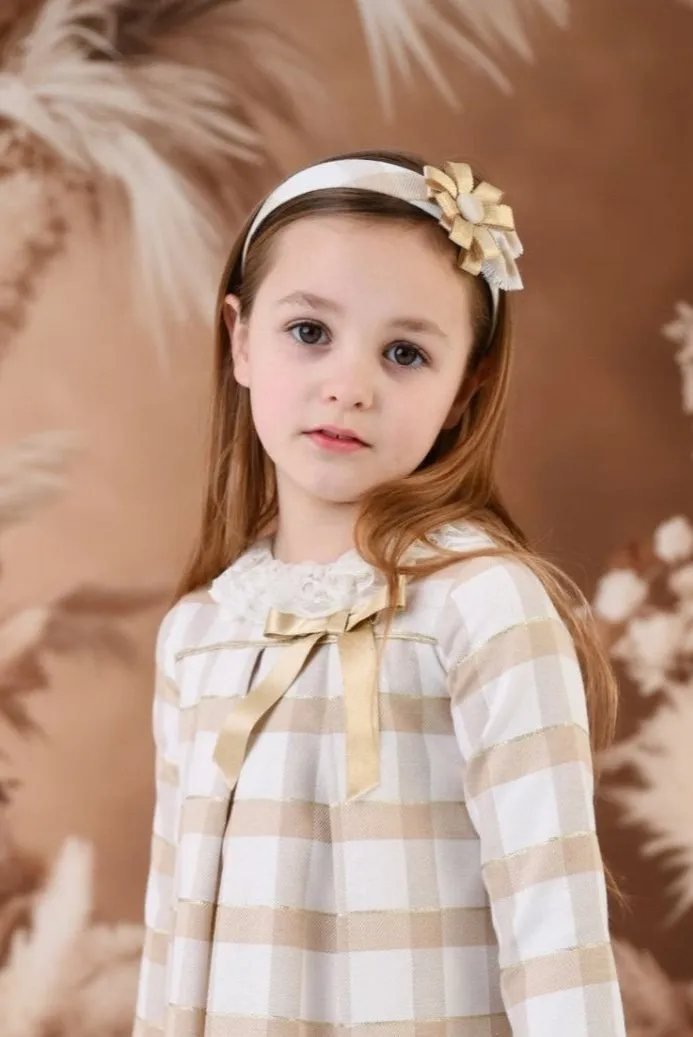 AW24 Rochy Girls Camel & White Hairband