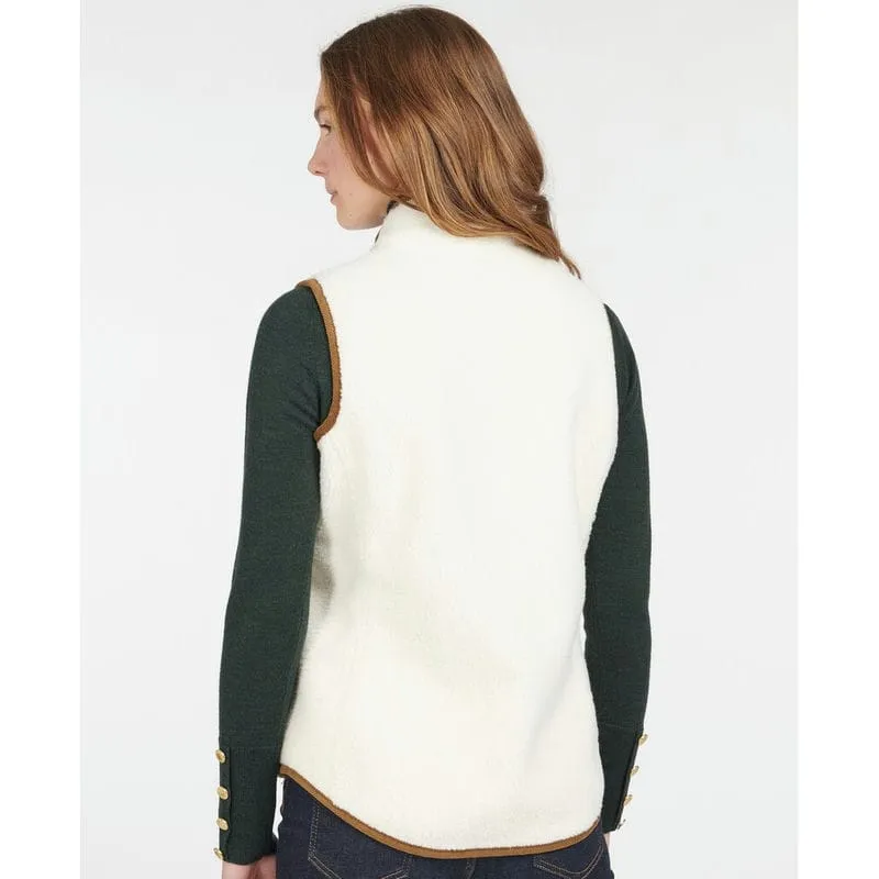 Barbour Burford Ladies Fleece Gilet - Winter Pearl/Classic