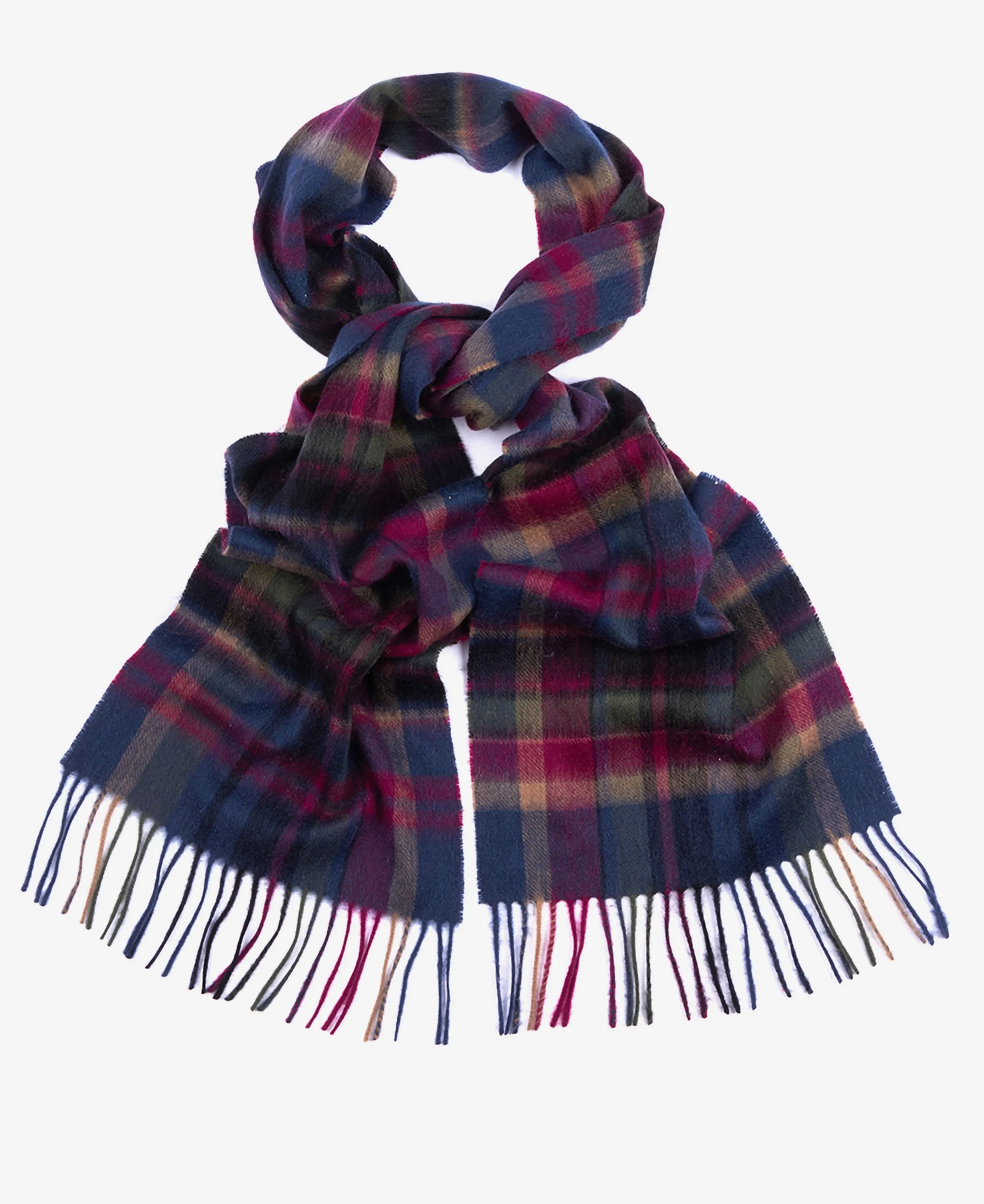 Barbour Vintage Winter Plaid Scarf Navy LSC0109