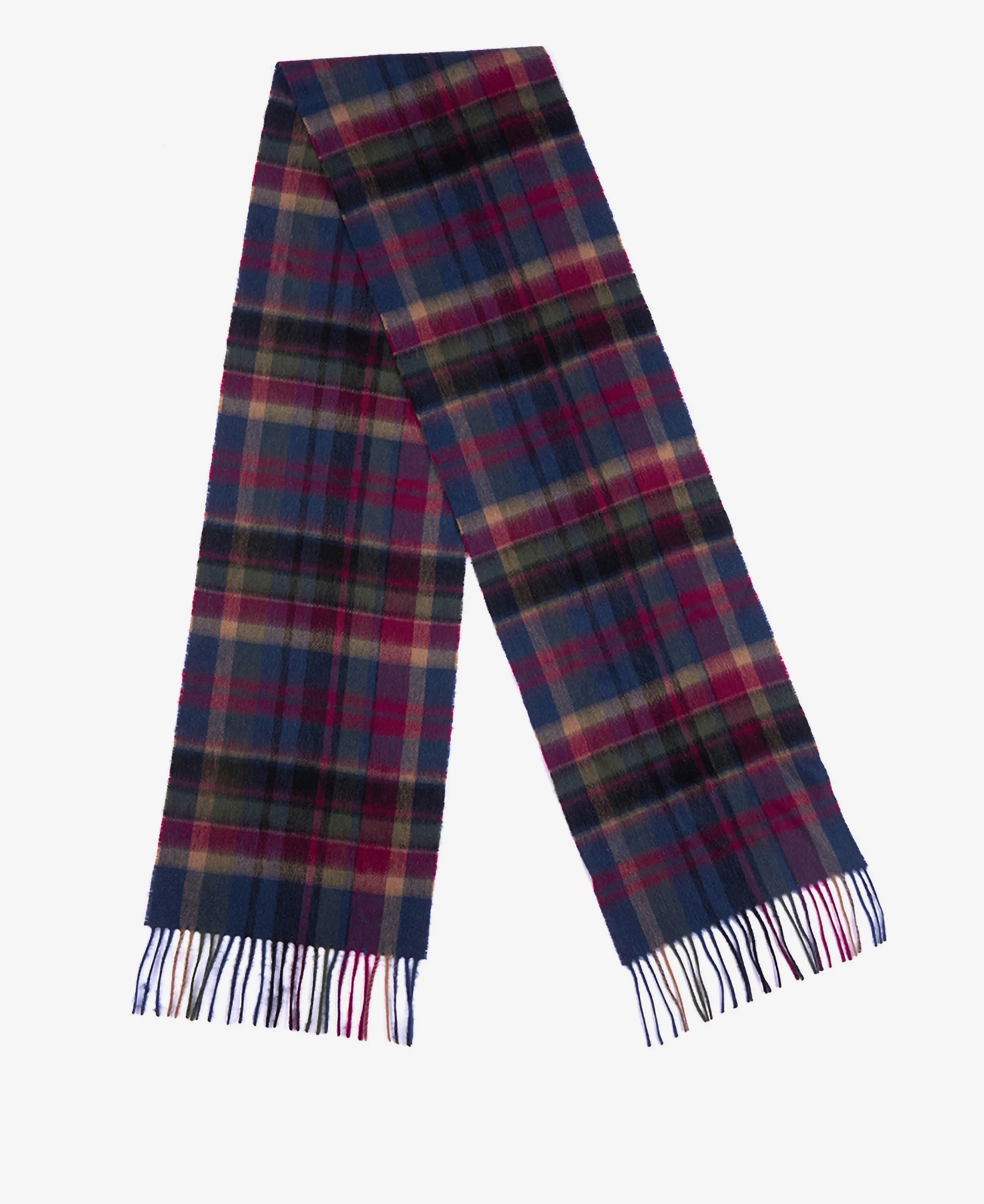 Barbour Vintage Winter Plaid Scarf Navy LSC0109