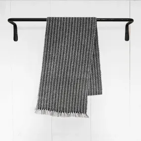 Black & White Handwoven Cashmere Scarf