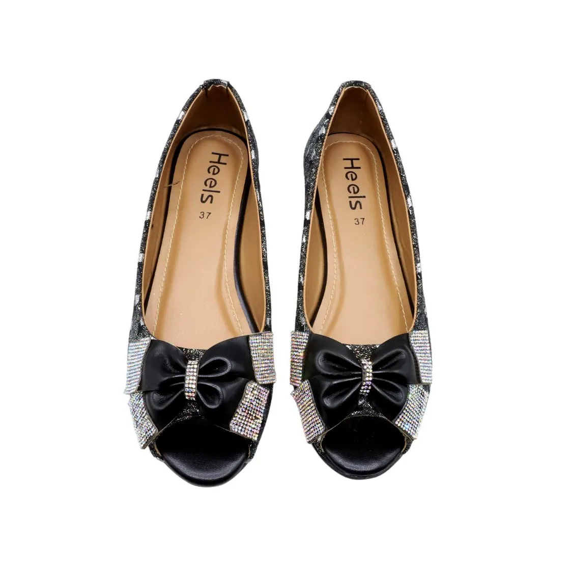 Black Casual Peep Toe L00800003