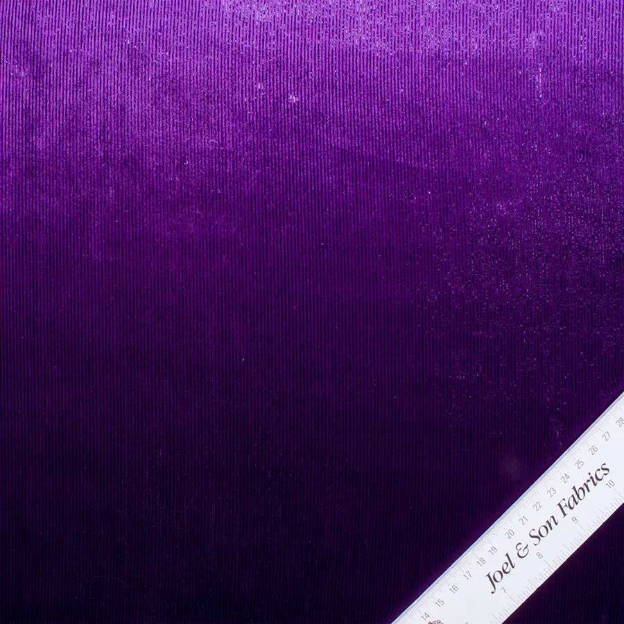 Bright Purple Laminated Velvet