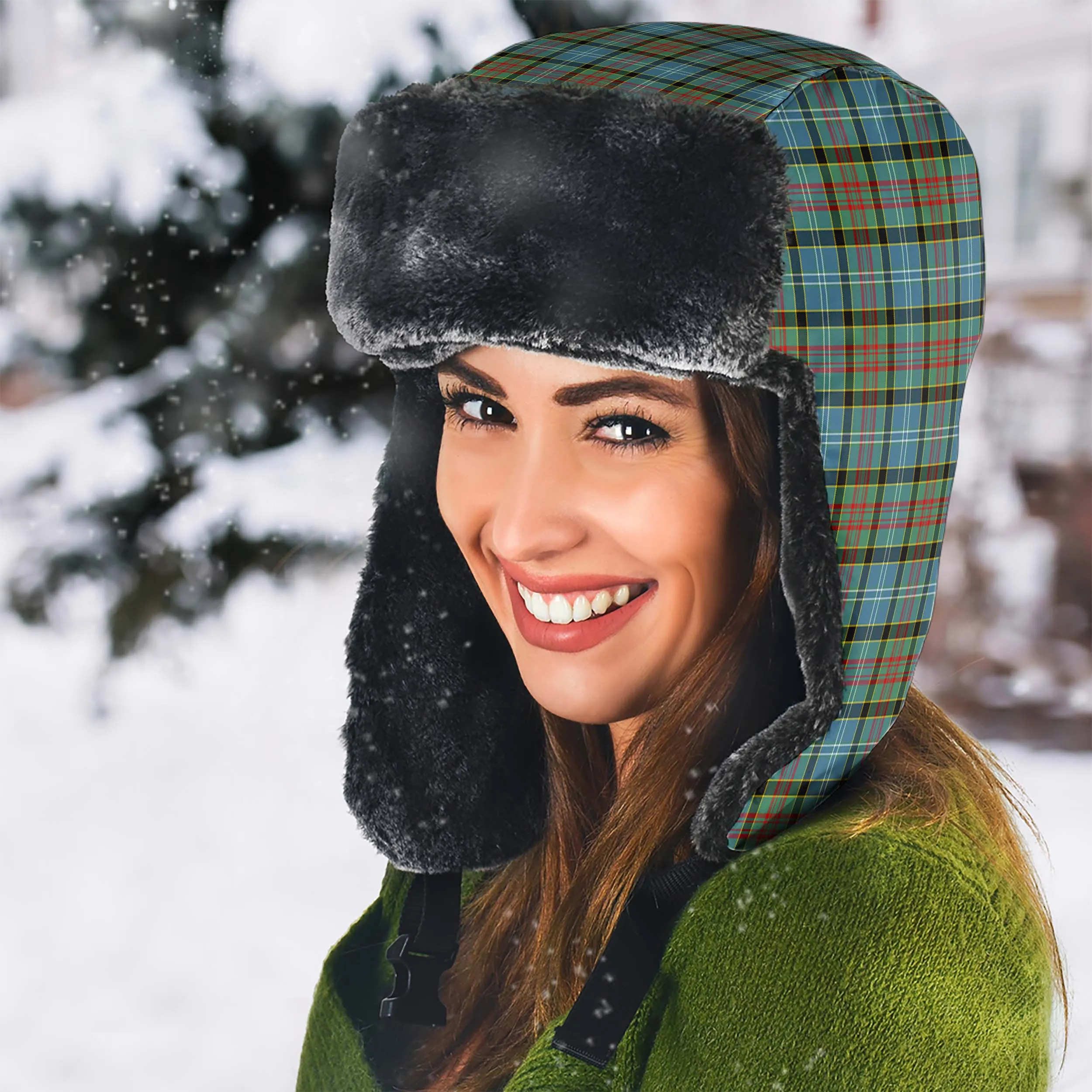 Brisbane Tartan Winter Trapper Hat