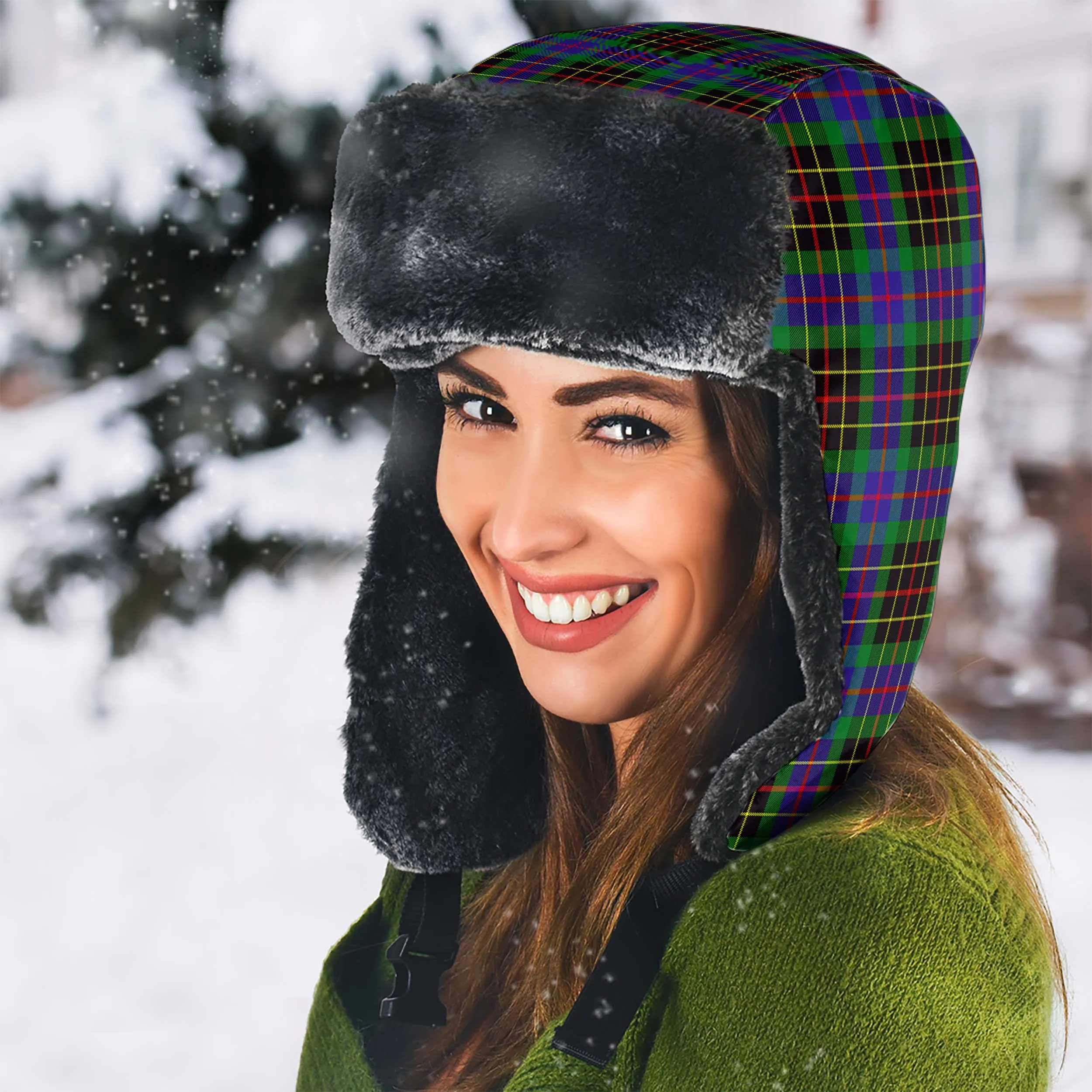 Brodie Hunting Modern Tartan Winter Trapper Hat