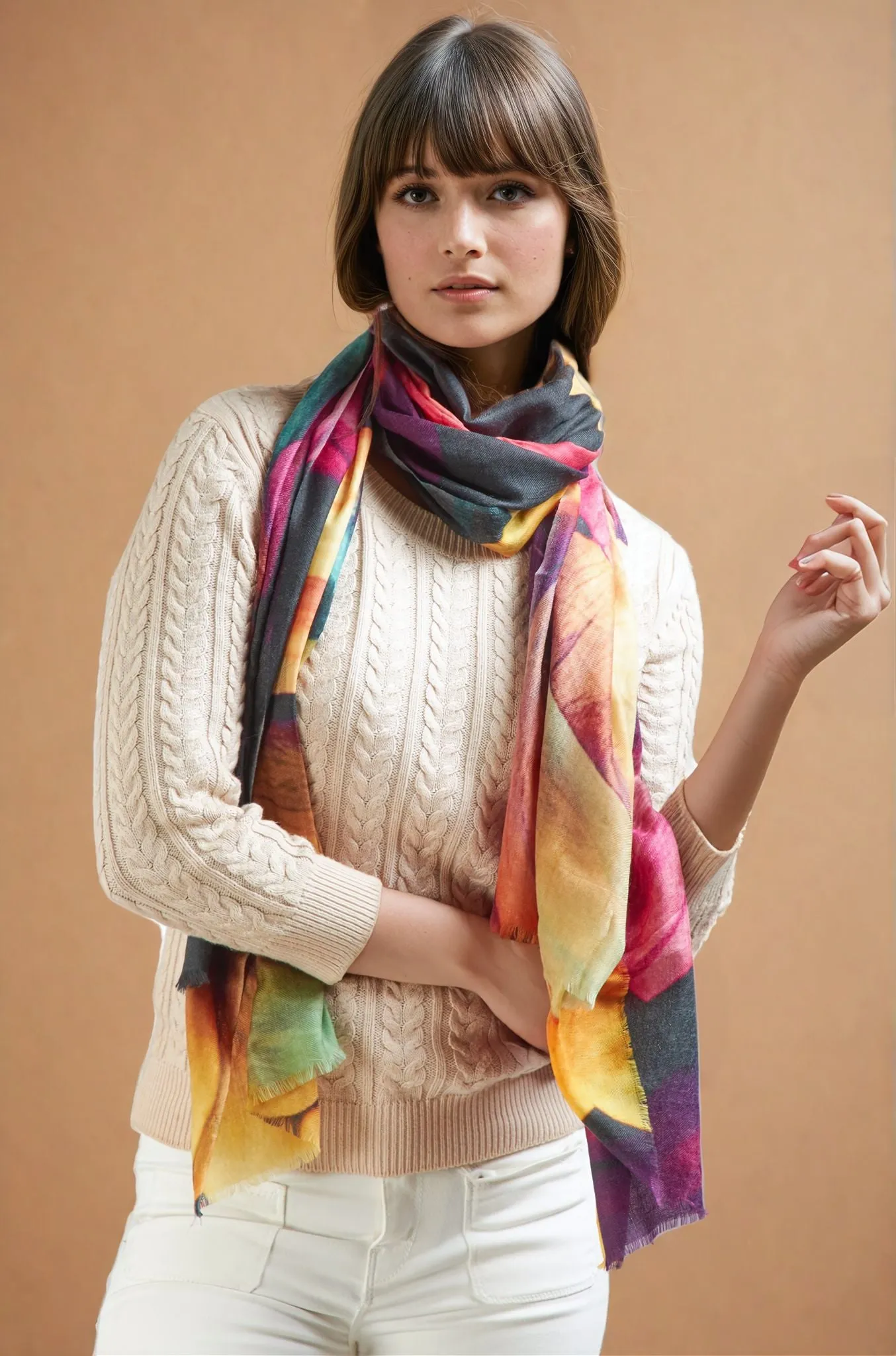 Camille Cashmere Wool Scarf