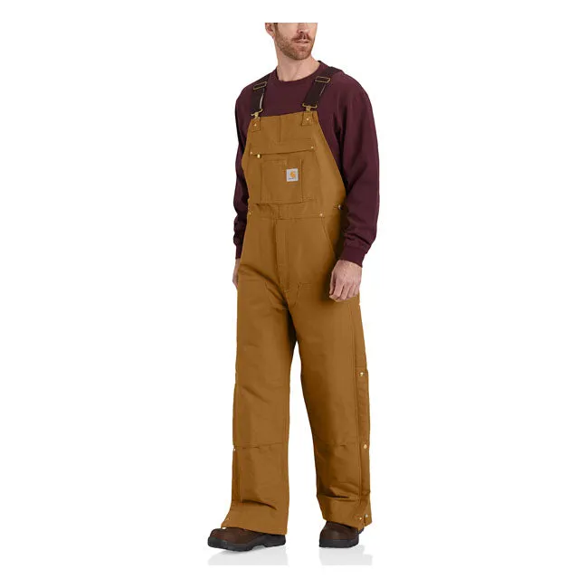 Carhartt Duck Insulated Bib Overall Carhartt Brown