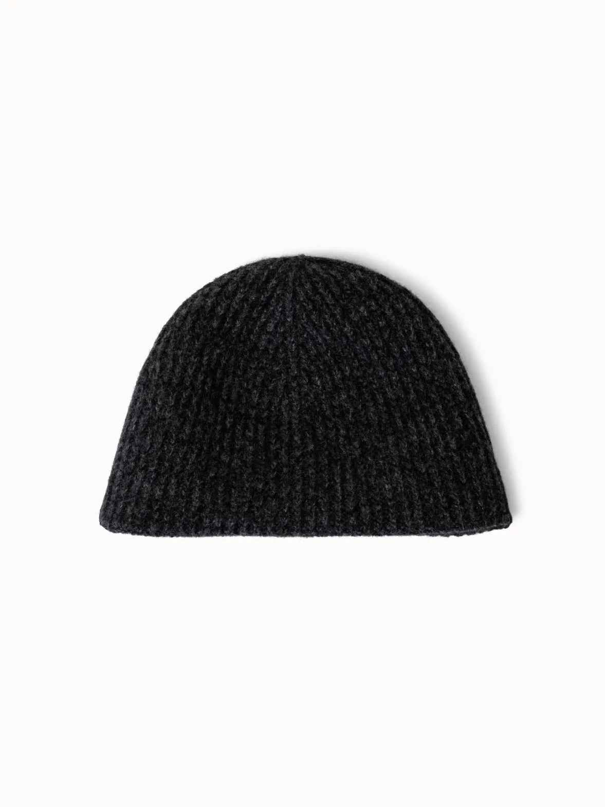 Cashmere Rib Knit Beanie