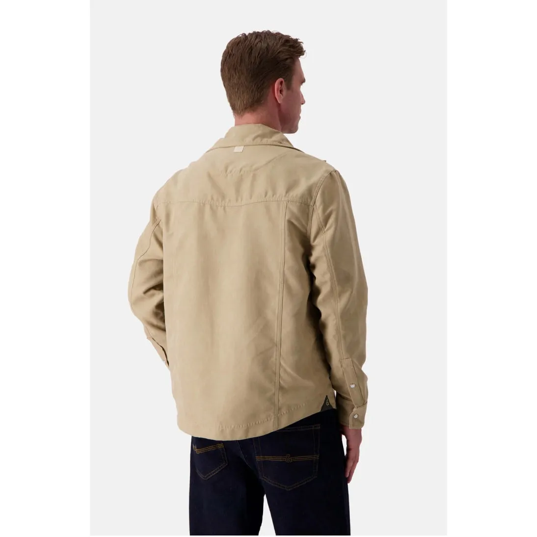 Colours & Sons Vegan Suede Overshirt for Men in Beige or Yucca