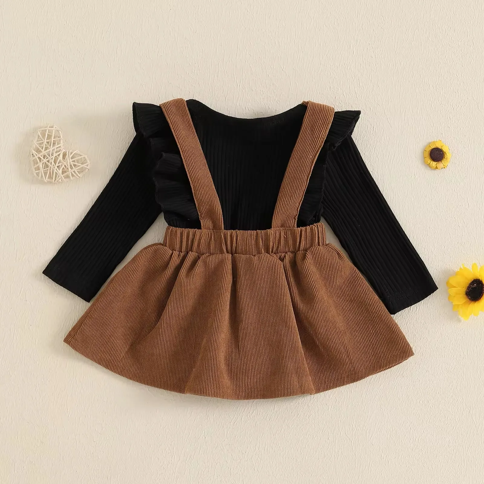 Corduroy Overall Dress Set