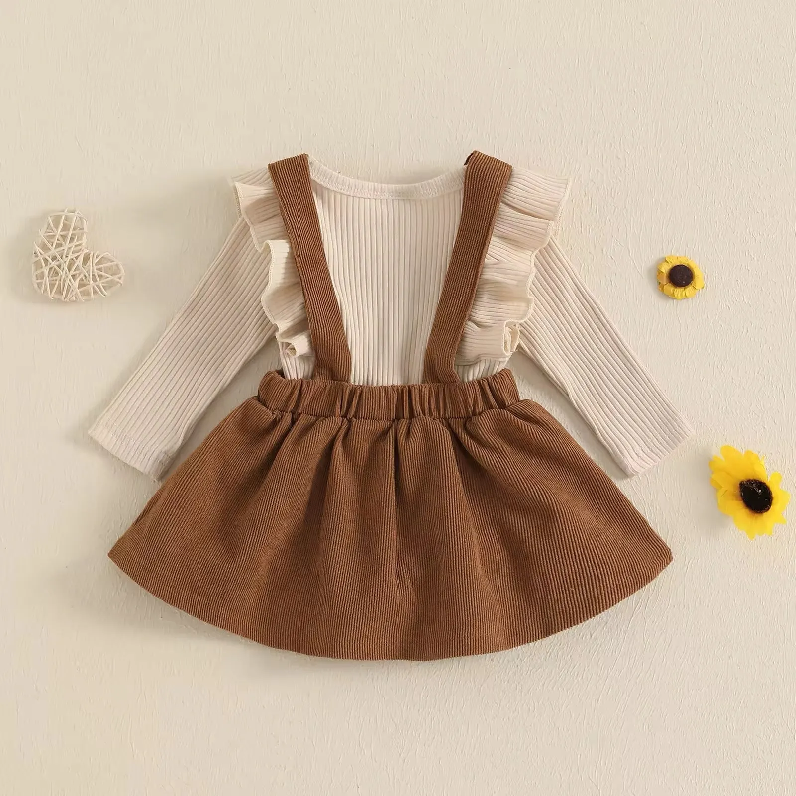 Corduroy Overall Dress Set