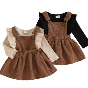 Corduroy Overall Dress Set