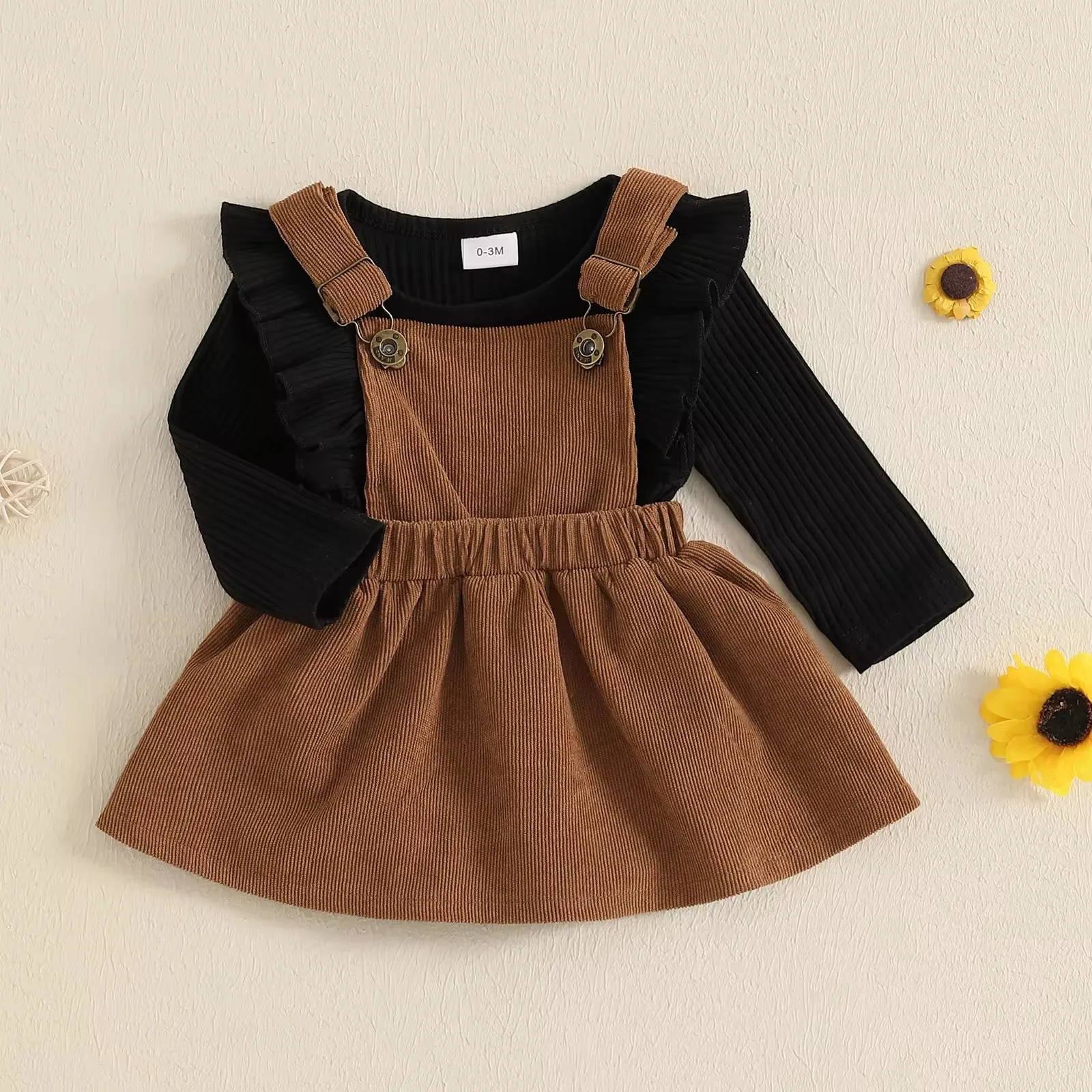 Corduroy Overall Dress Set