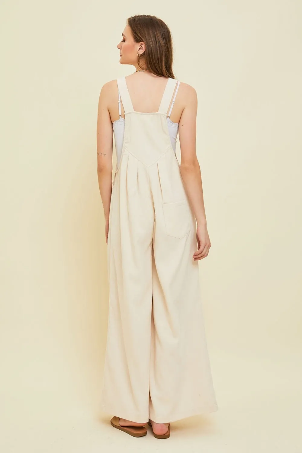 Corduroy Sleeveless Wide-Leg Overall