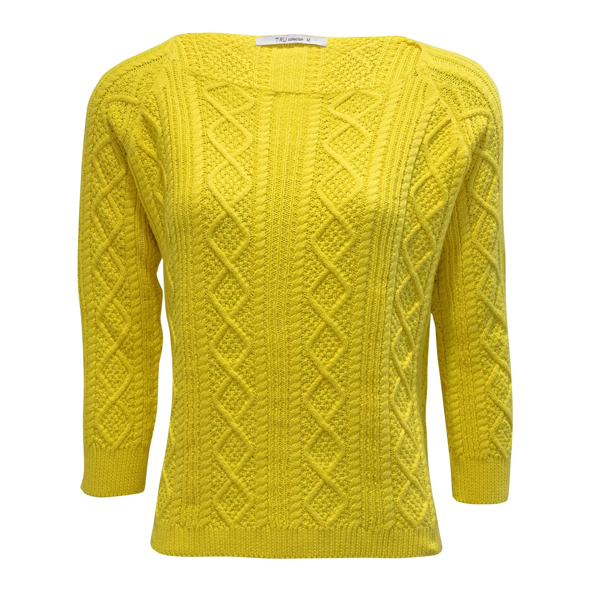 Cotton Cable Jumper - Lemon