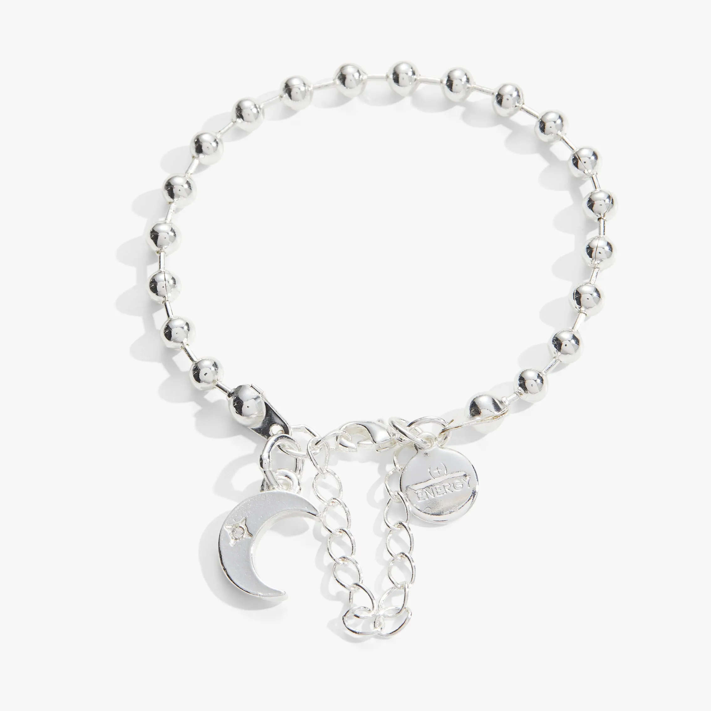 Crescent Moon Ball Chain Bracelet