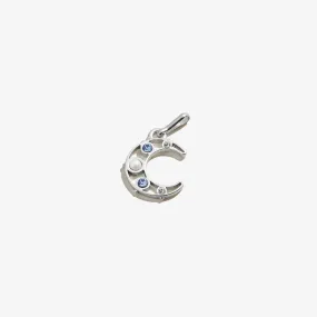 Crescent Moon with Pearls Charm