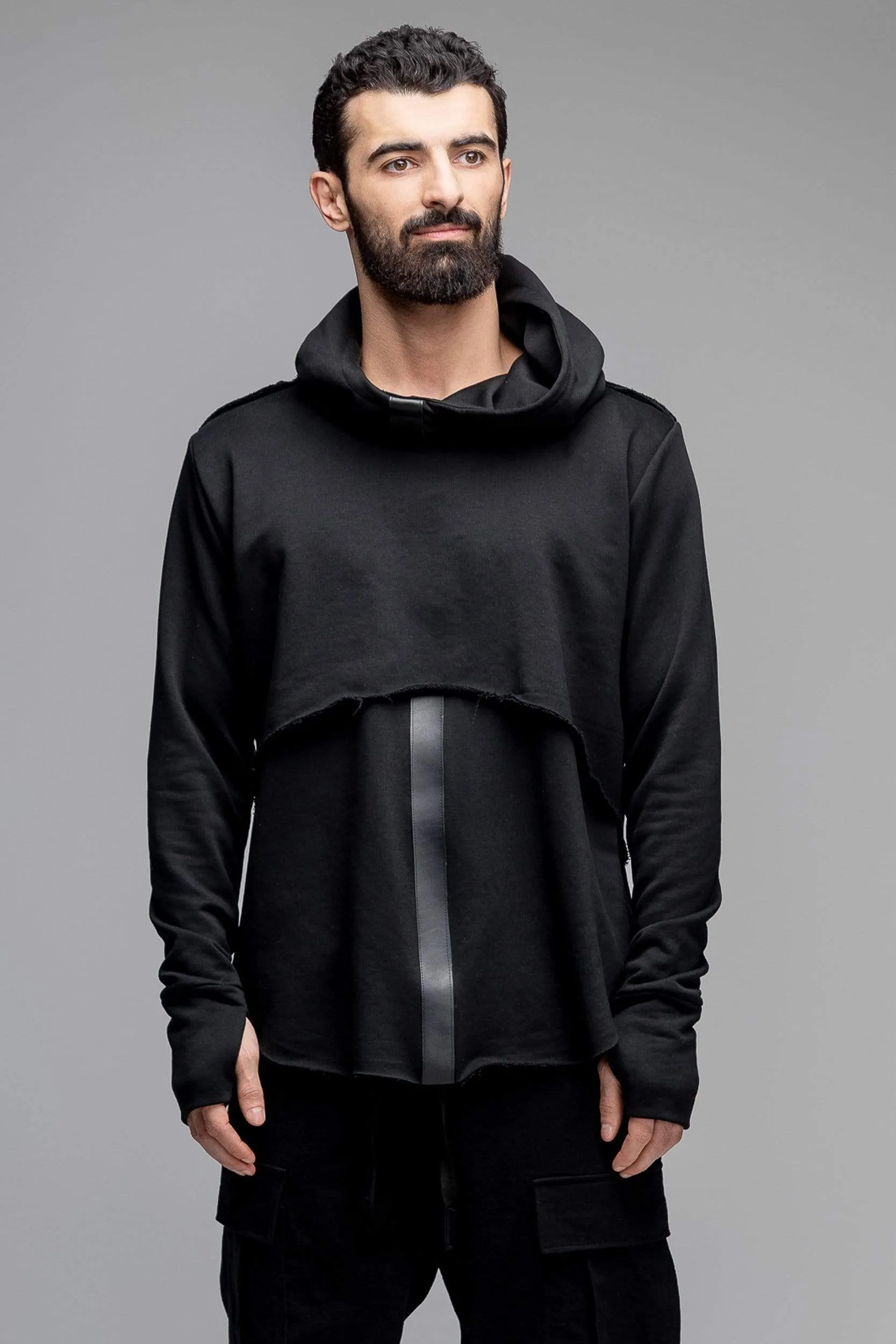 Cyberpunk Hooded Top with Straps