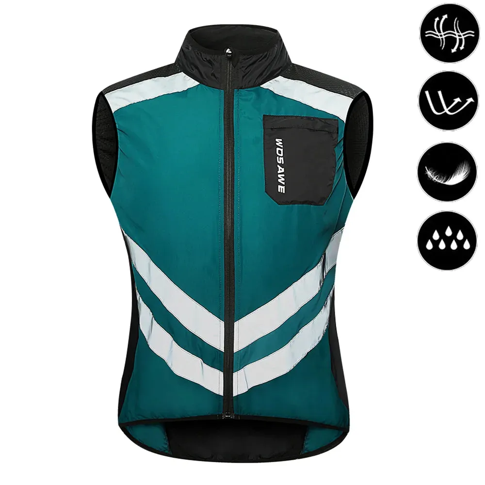 Cycling Vests Reflective Safety Vest Bicycle Sportswear Outdoor Running Breathable Jersey For Men Women Bike Wind Coat