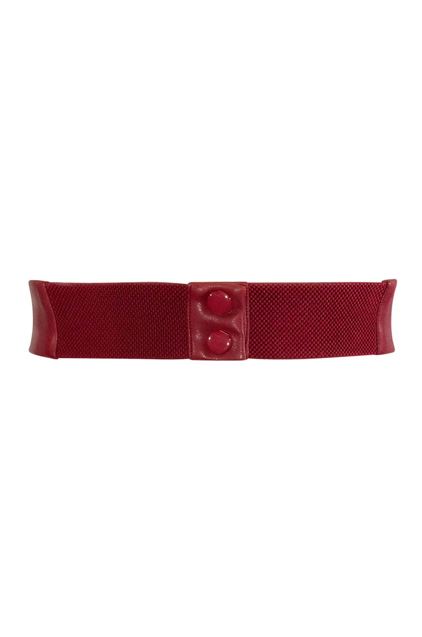 D'Amour Leather Petite Bow Belt (Burgundy)