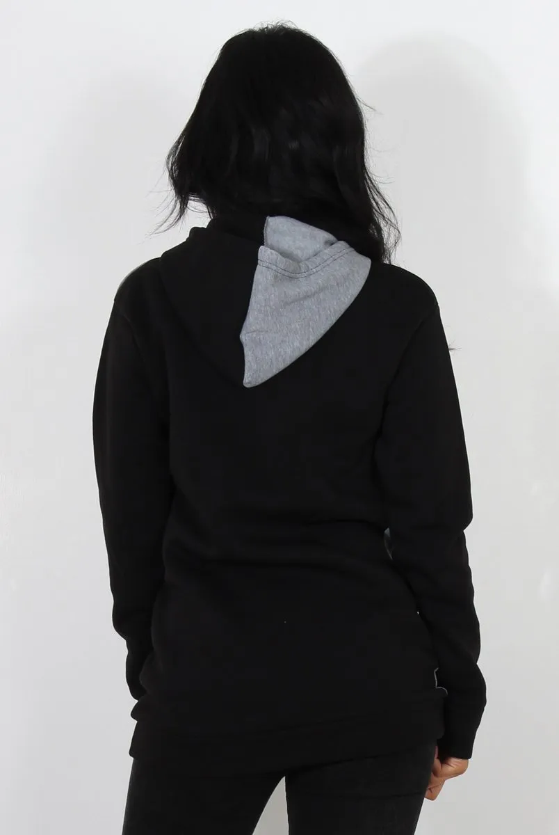 Delora Grey Panel Hoodie