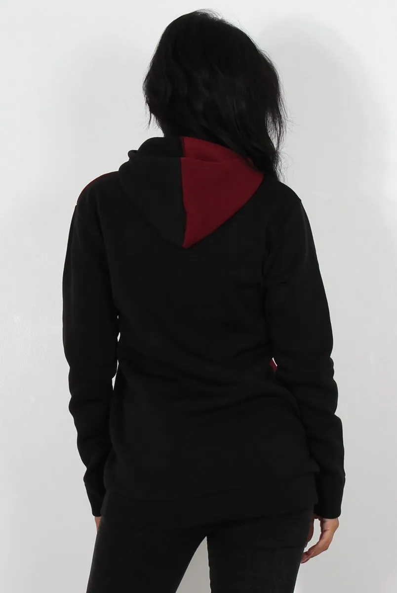 Delora Wine Panel Hoodie