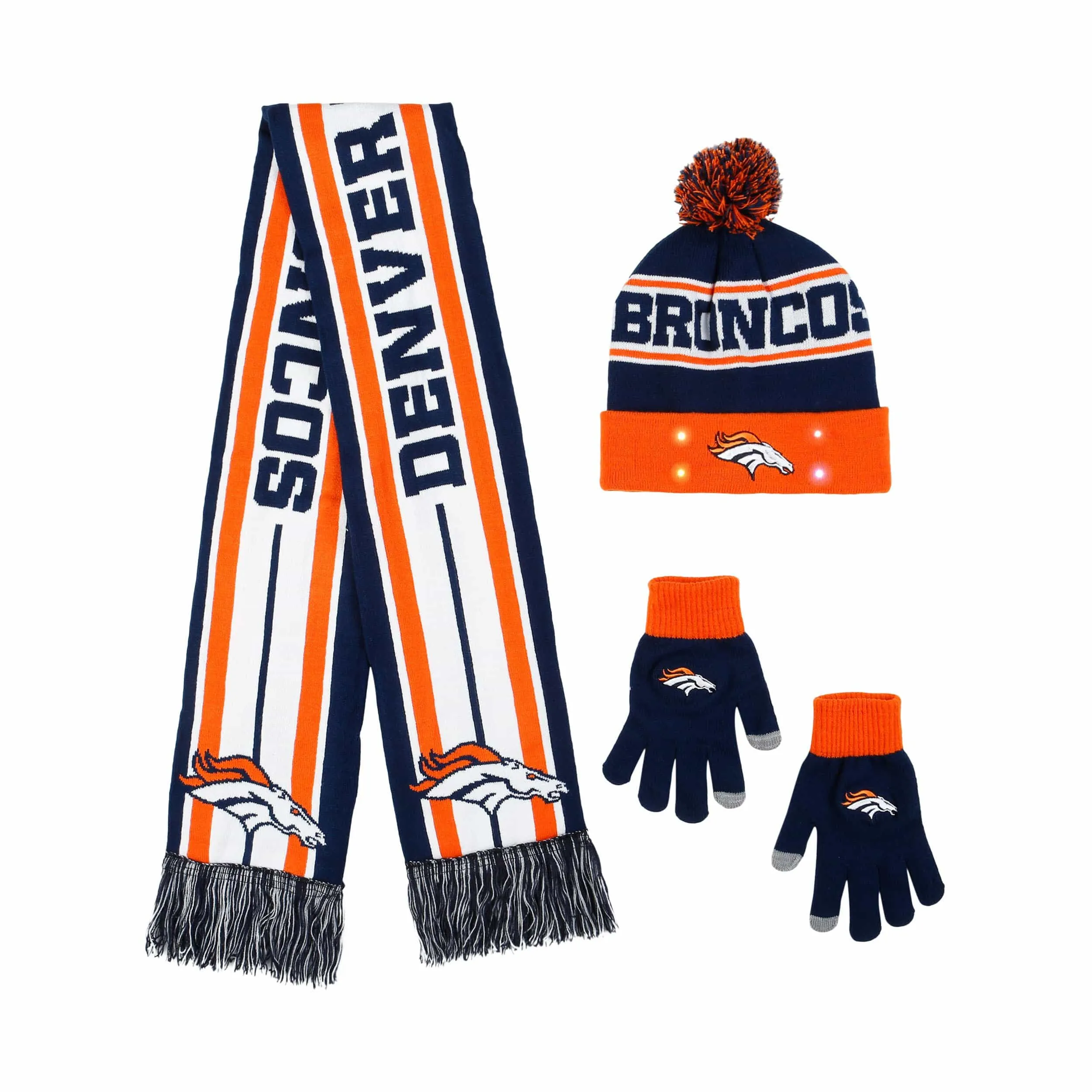 Denver Broncos NFL Snow Stealer Cold Weather Set