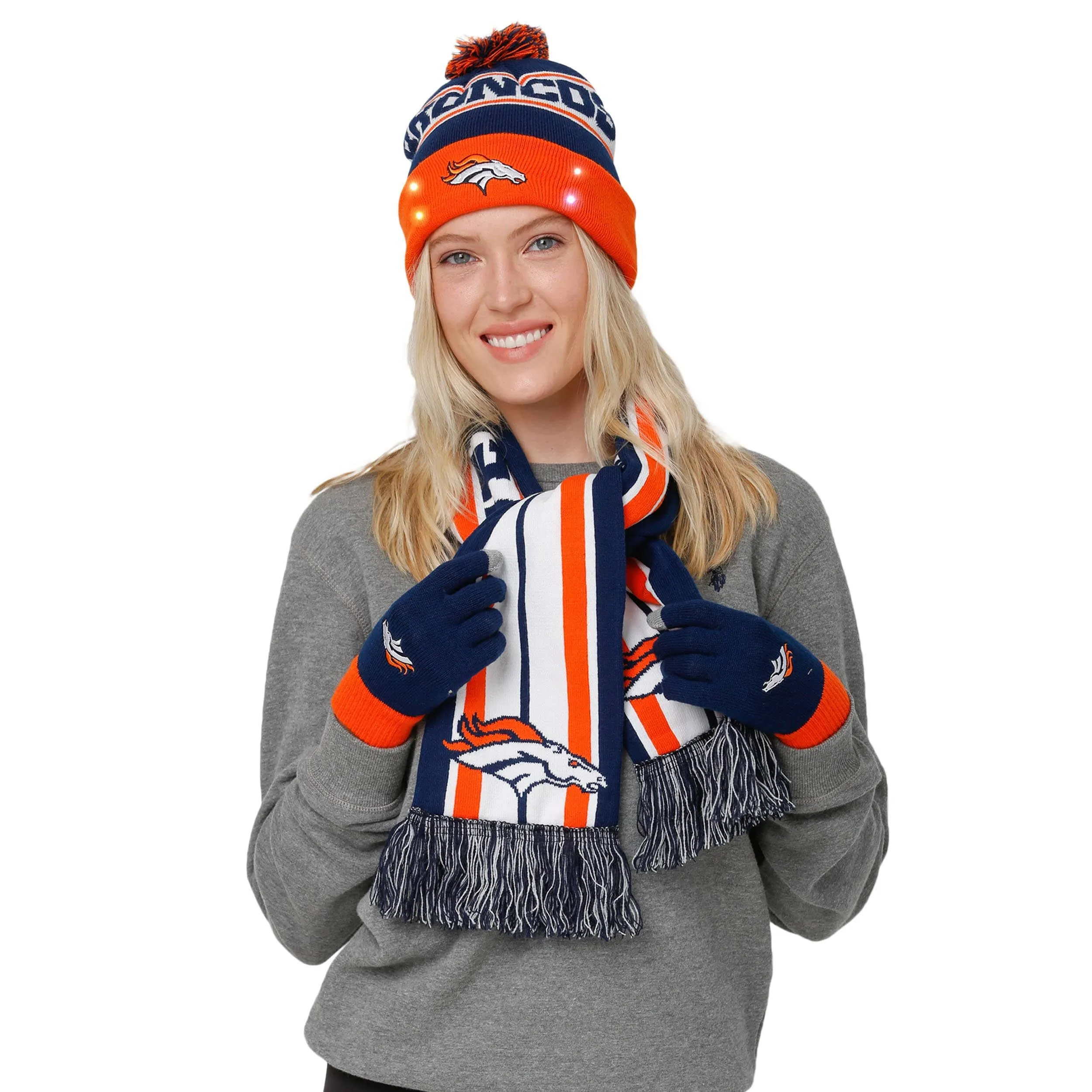 Denver Broncos NFL Snow Stealer Cold Weather Set