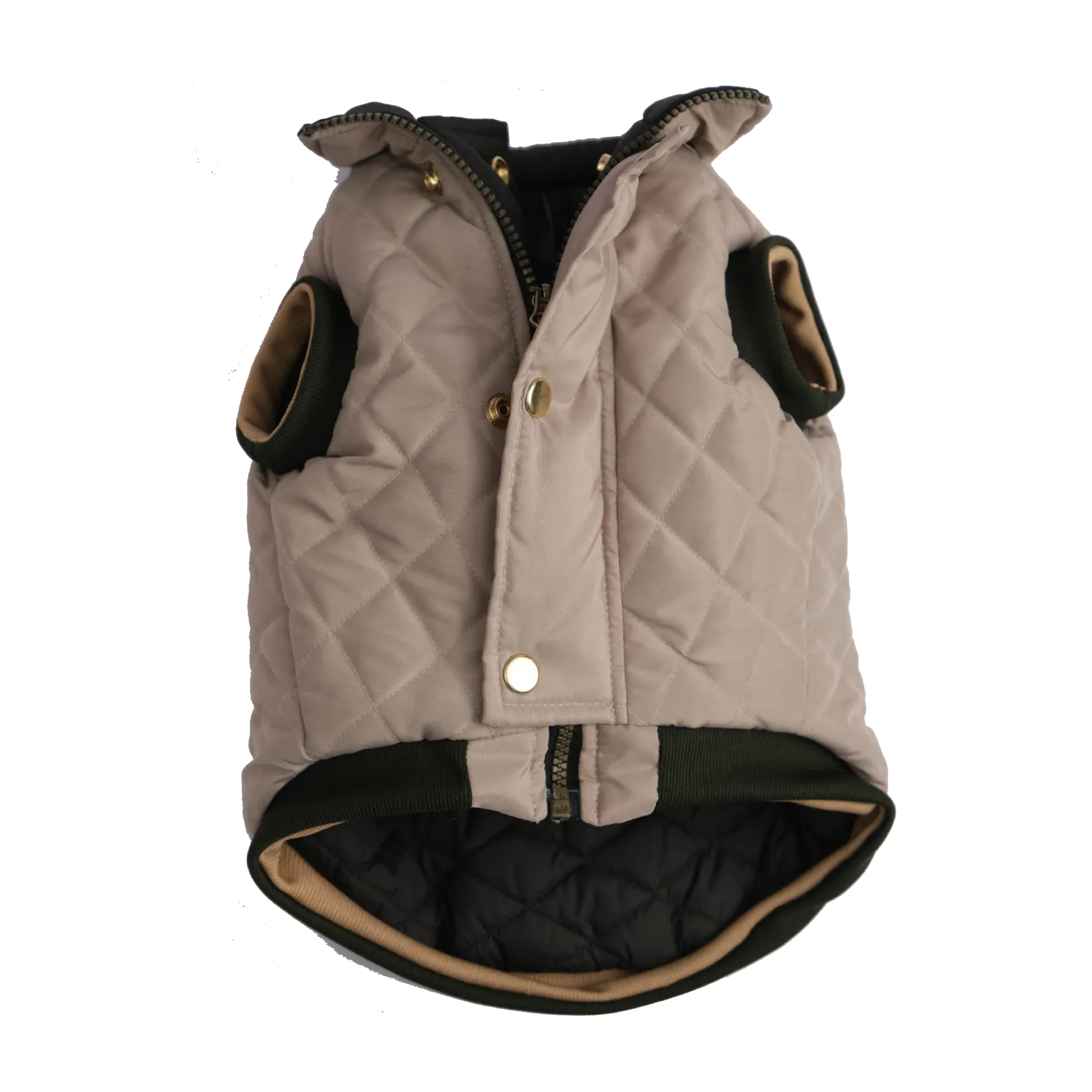 Dog Doble face Vest Military Green/Beige