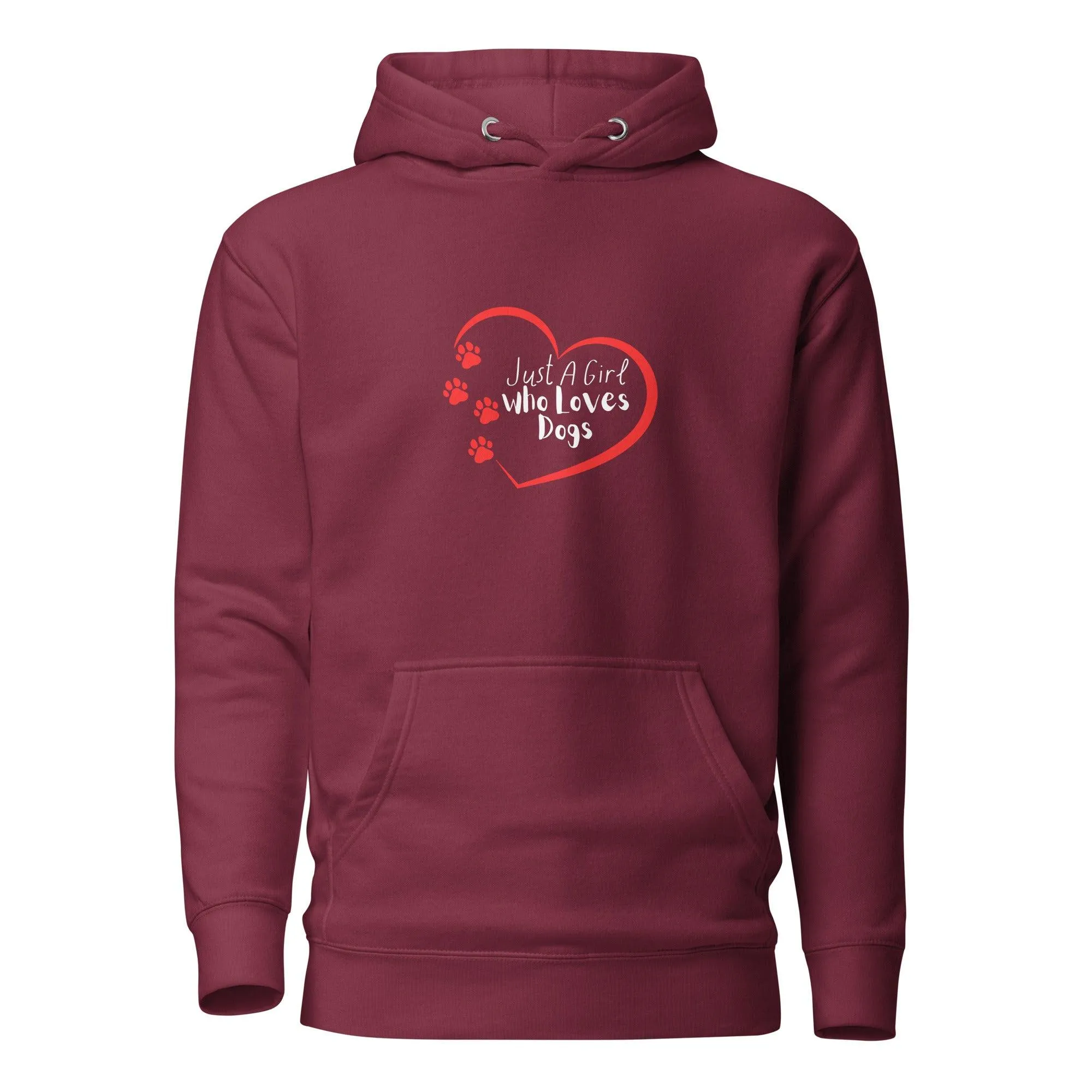 Dog Lover Premium Cotton Hoodie - Just A Girl Who Loves Dogs