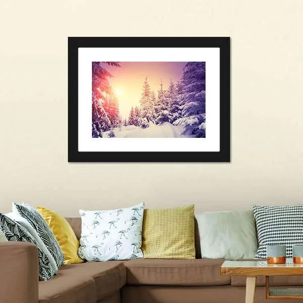 Dramatic Wintry Scene Canvas Wall Art