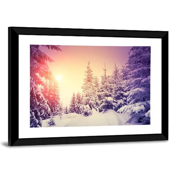 Dramatic Wintry Scene Canvas Wall Art