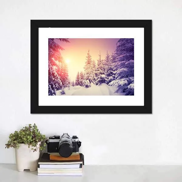 Dramatic Wintry Scene Canvas Wall Art