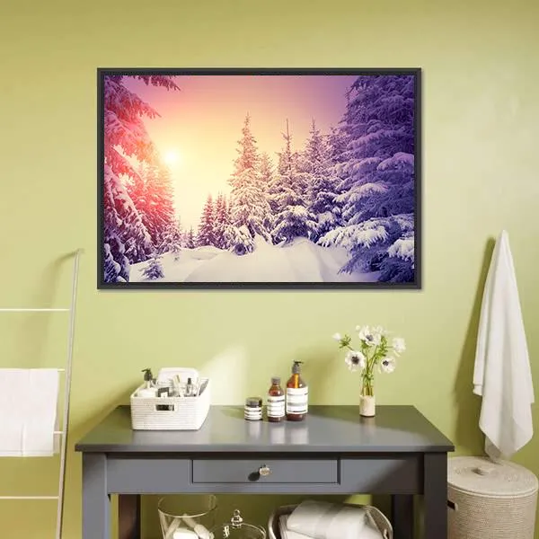 Dramatic Wintry Scene Canvas Wall Art