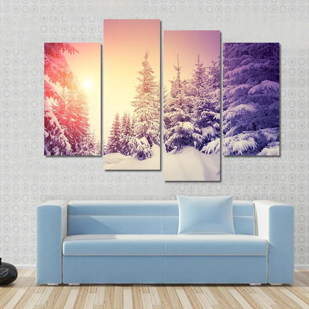 Dramatic Wintry Scene Canvas Wall Art