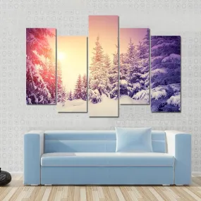 Dramatic Wintry Scene Canvas Wall Art