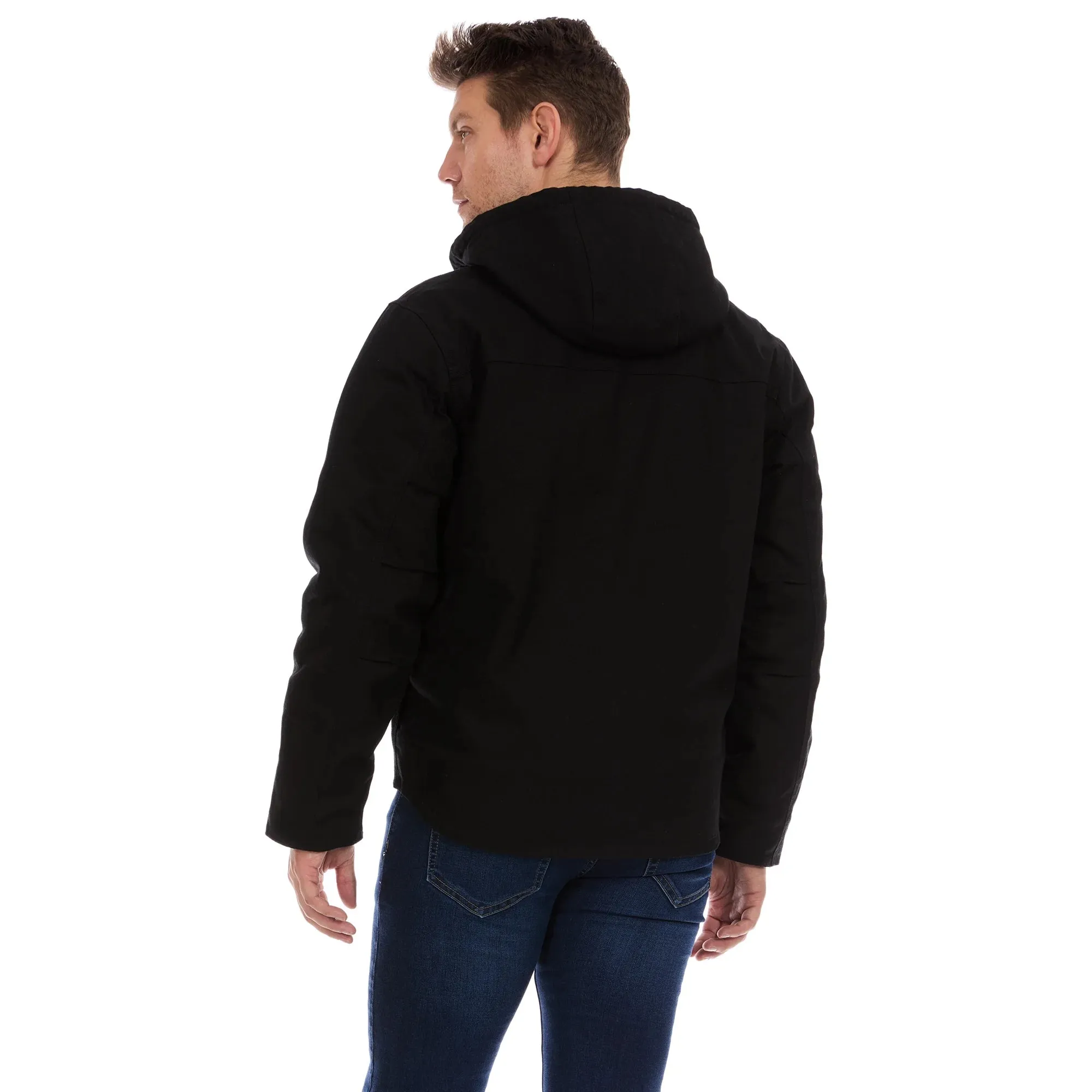 Duck Canvas Jacket w Sherpa Black