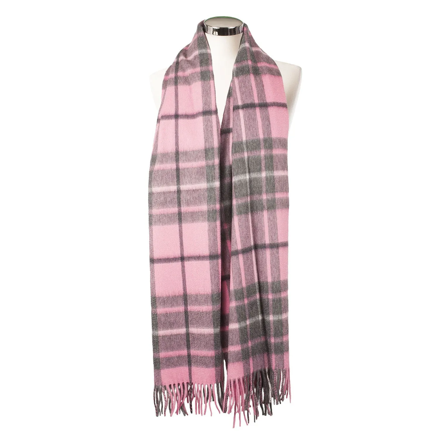 Dunedin Cashmere Big Check Stole  Gresham/Pink-Derby