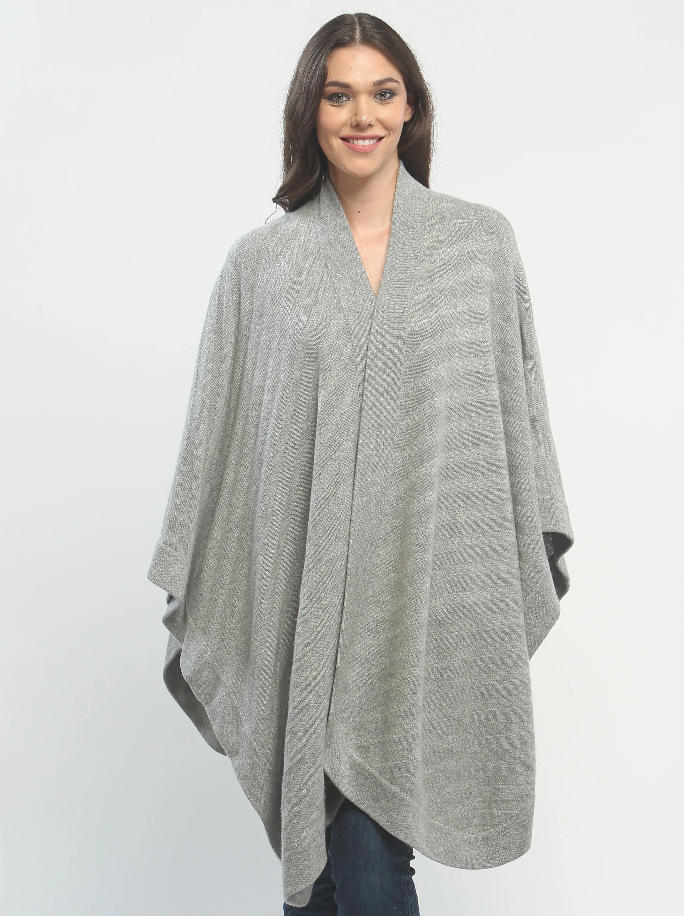 Embossed Bias Striped Oversized Wrap