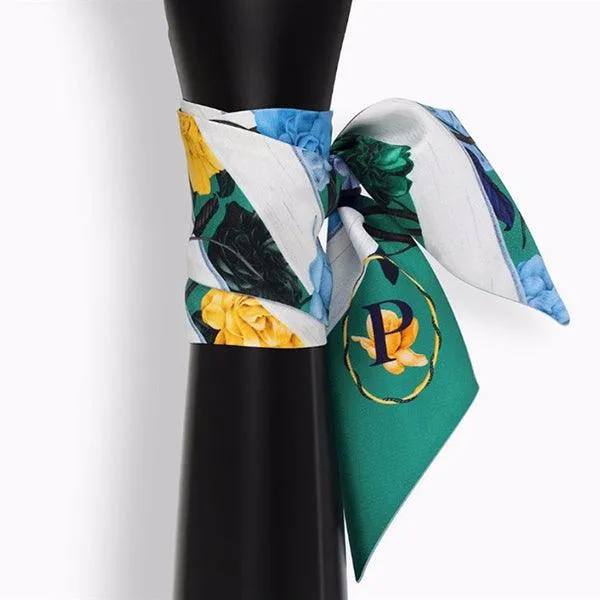 Fashionable Letter Print Silk Scarf for Women - 6.2cm Width