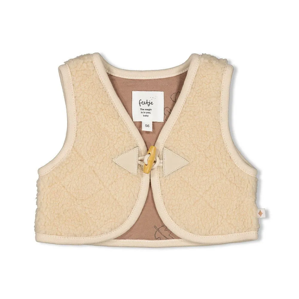 Feetje Teddy gilet - Acorn