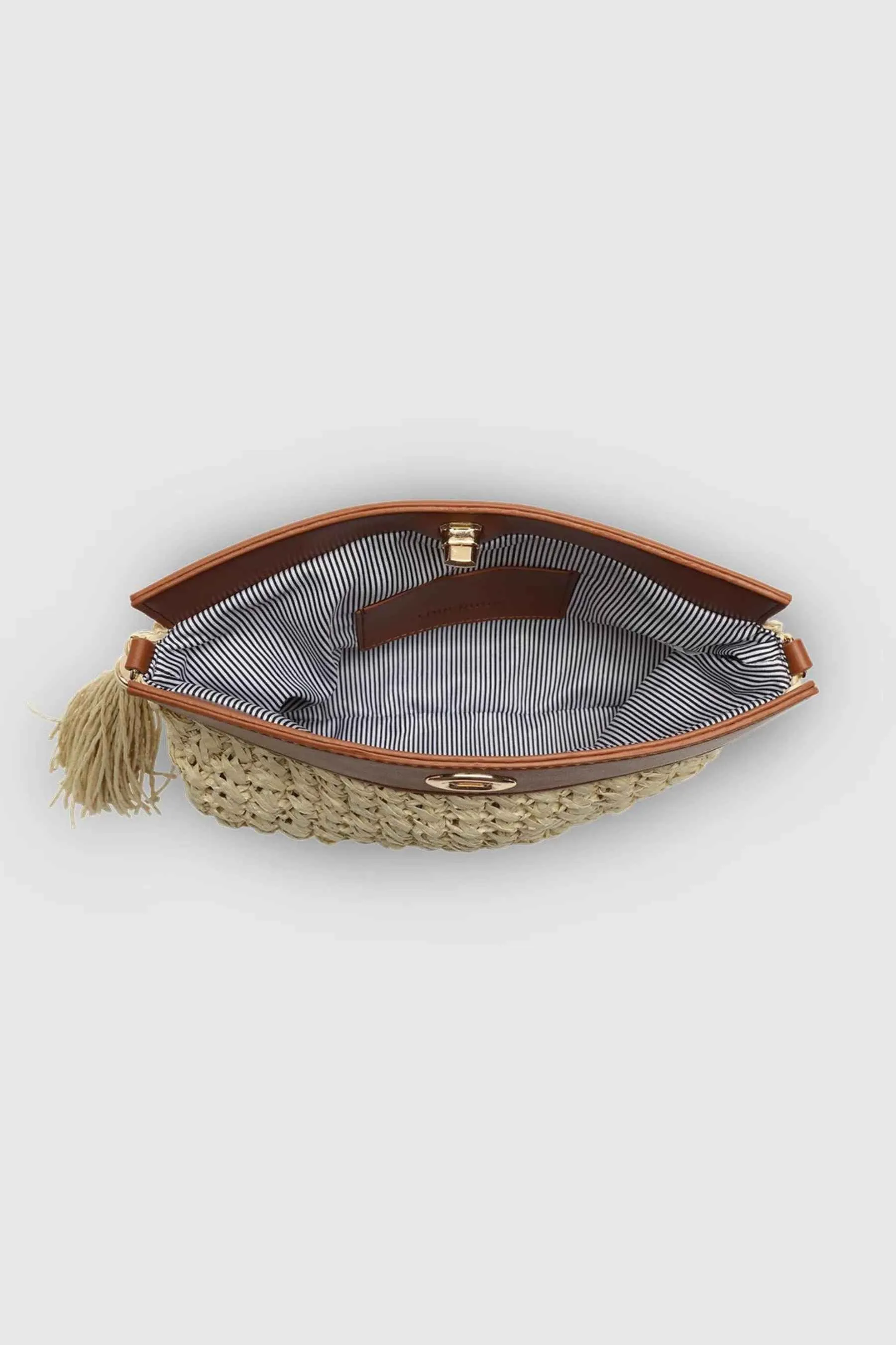 Fern Raffia Clutch | Tan