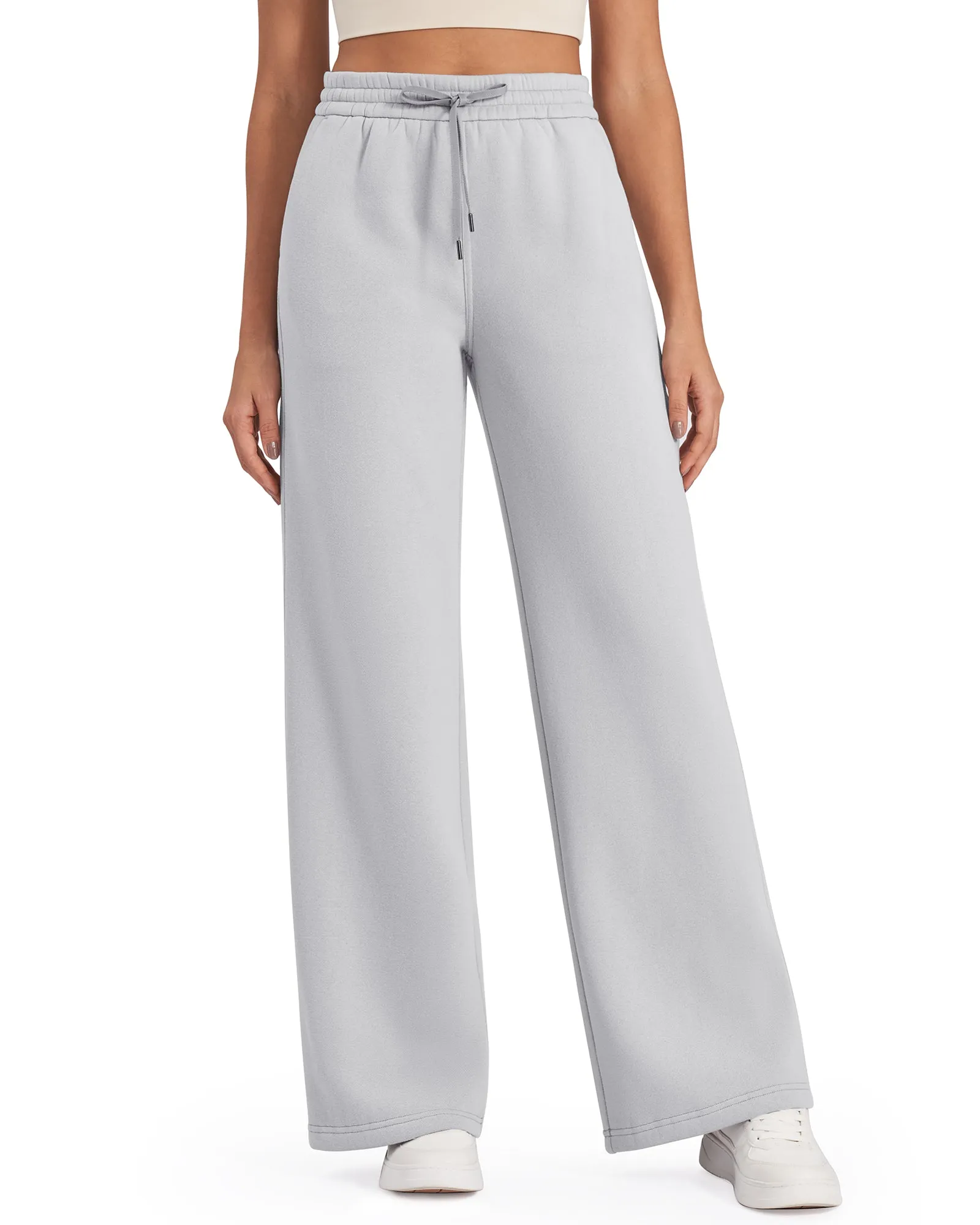 Fleece Lined Drawstring High-Waist Pants 33