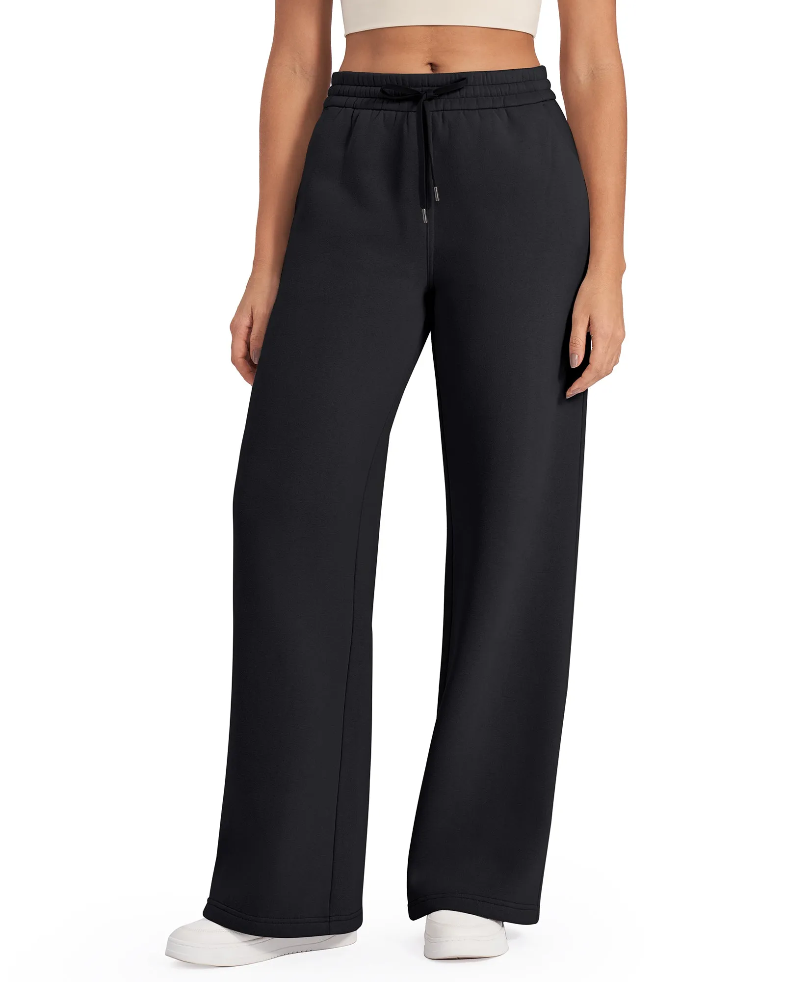 Fleece Lined Drawstring High-Waist Pants 33