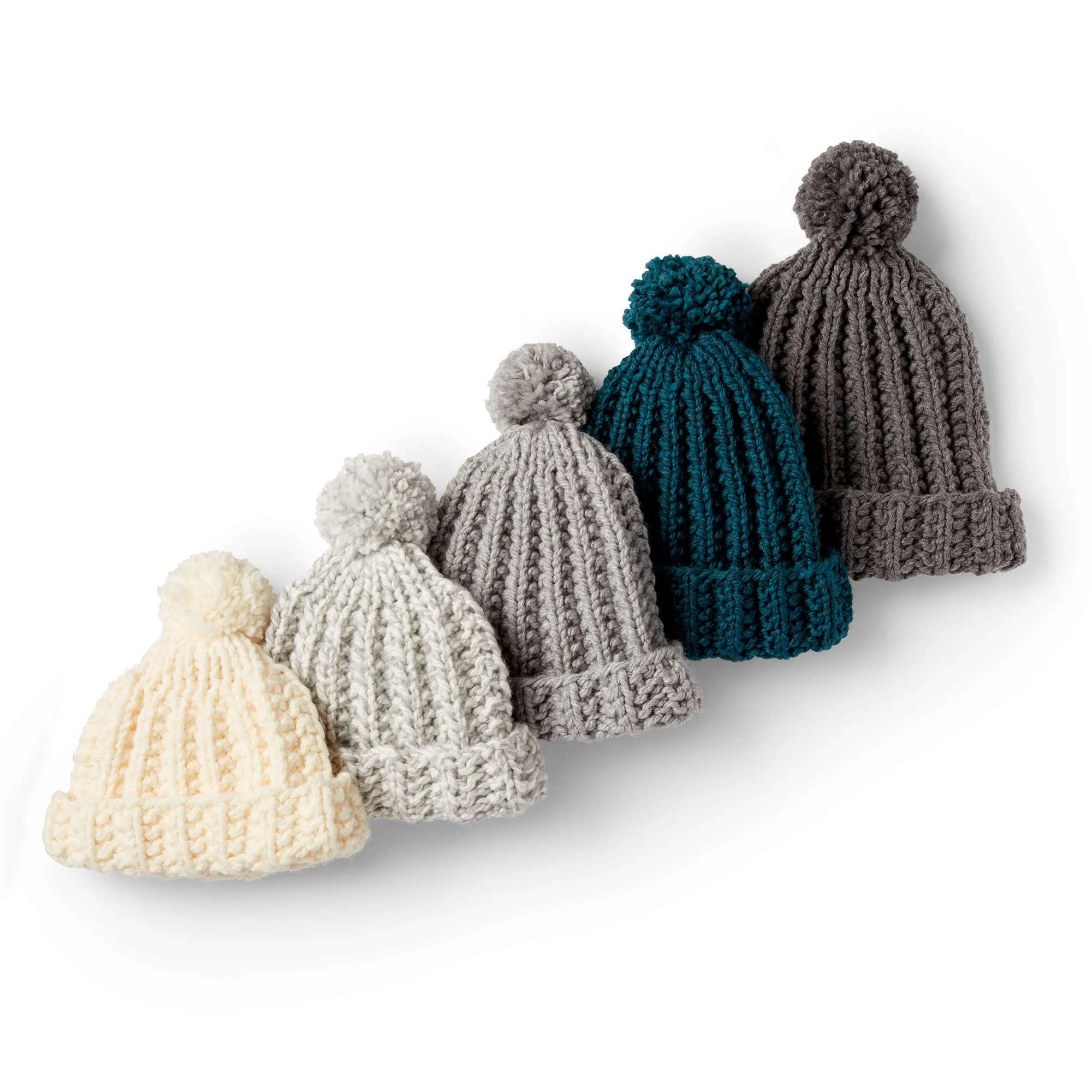 Free Basic Knit Ribbed Family Hat Pattern