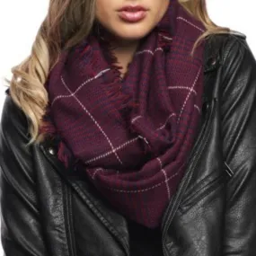 Glen Check Pattern Infinity Scarf