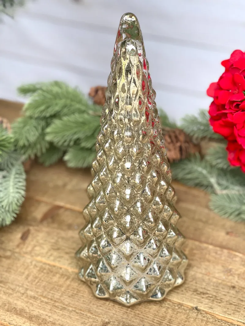 Glowing Winter Wonderland Glass Christmas Tree